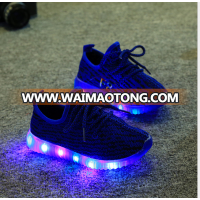 NKP16-006 New design cheap customize sport children sneakers led kids light shoes